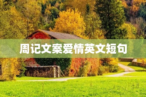周记文案爱情英文短句