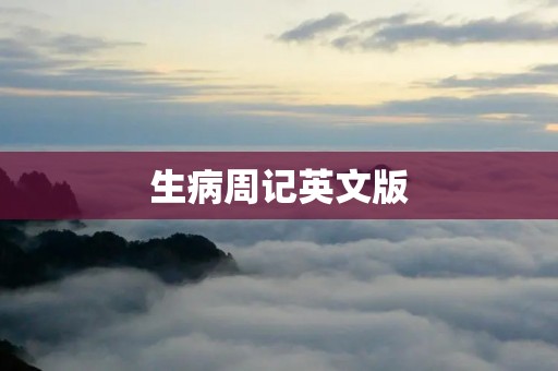 生病周记英文版