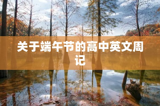 关于端午节的高中英文周记