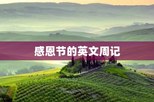 感恩节的英文周记