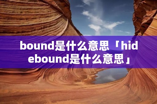 bound是什么意思「hidebound是什么意思」