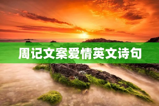 周记文案爱情英文诗句