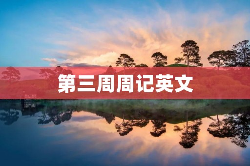 第三周周记英文