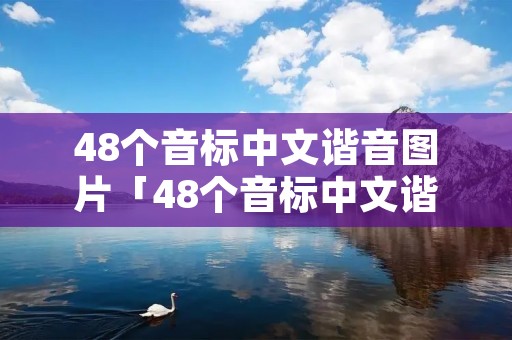 48个音标中文谐音图片「48个音标中文谐音图片高清」