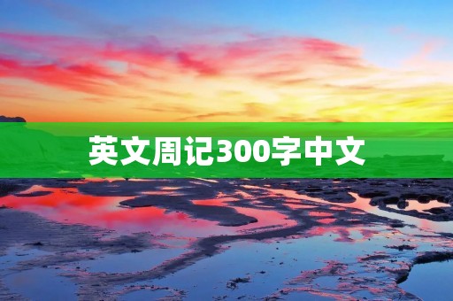 英文周记300字中文