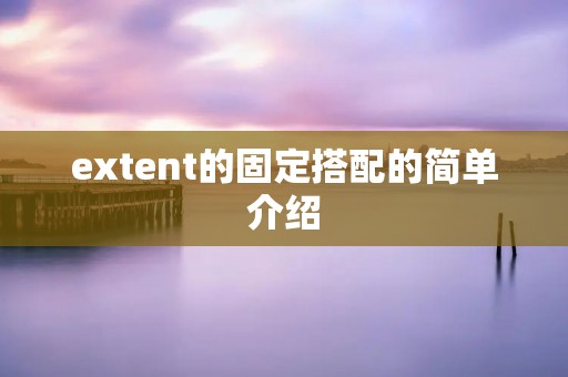 extent的固定搭配的简单介绍