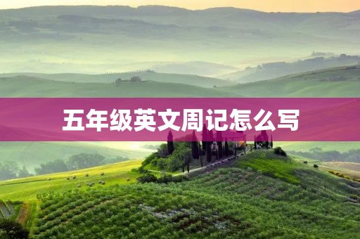五年级英文周记怎么写