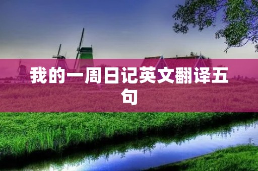 我的一周日记英文翻译五句
