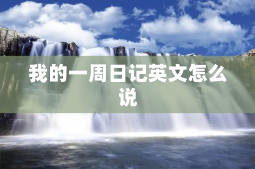 我的一周日记英文怎么说