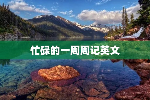 忙碌的一周周记英文