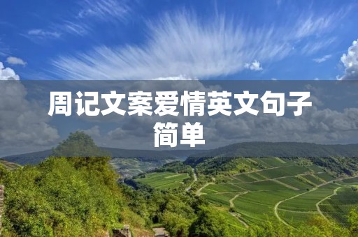 周记文案爱情英文句子简单