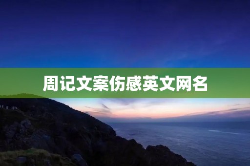 周记文案伤感英文网名