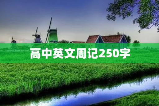高中英文周记250字