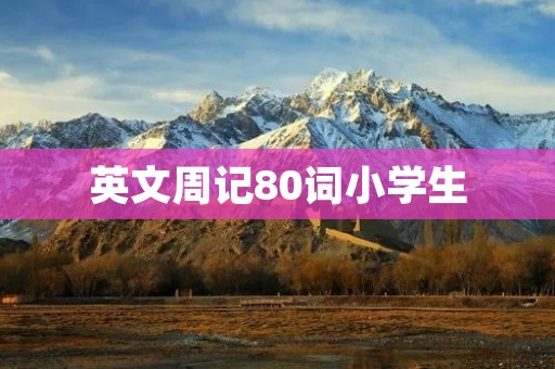 英文周记80词小学生