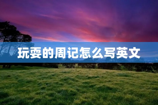 玩耍的周记怎么写英文