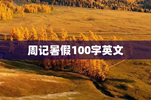 周记暑假100字英文