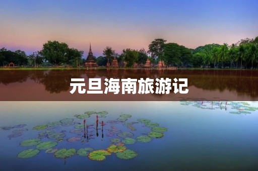 元旦海南旅游记