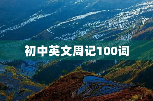 初中英文周记100词