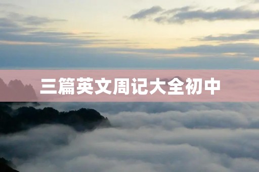 三篇英文周记大全初中