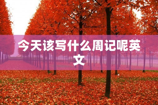 今天该写什么周记呢英文
