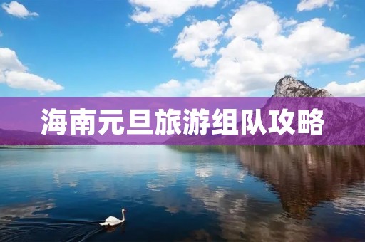 海南元旦旅游组队攻略