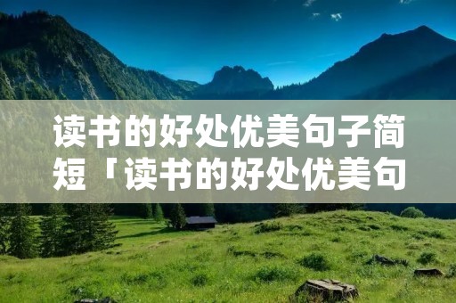读书的好处优美句子简短「读书的好处优美句子简短100字」