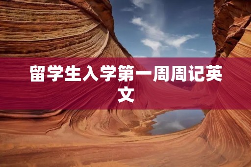 留学生入学第一周周记英文