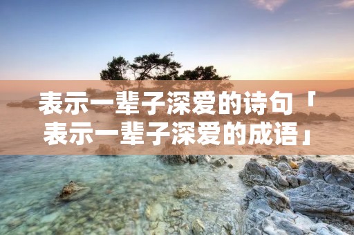 表示一辈子深爱的诗句「表示一辈子深爱的成语」