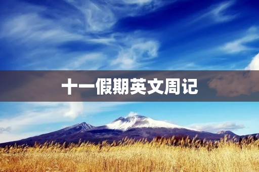 十一假期英文周记