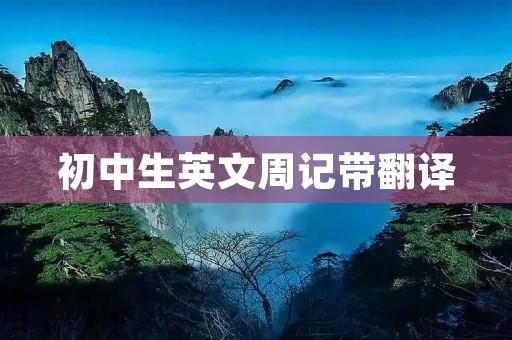 初中生英文周记带翻译