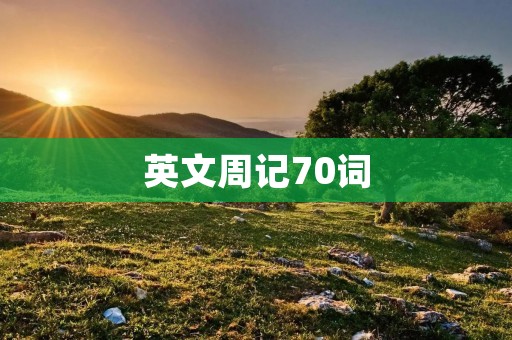 英文周记70词
