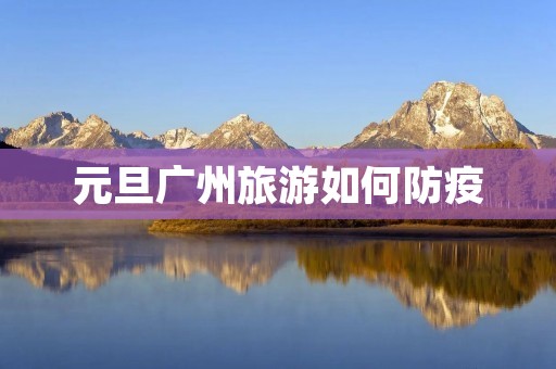 元旦广州旅游如何防疫