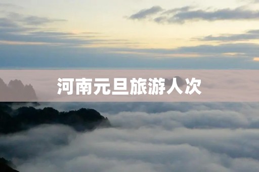 河南元旦旅游人次