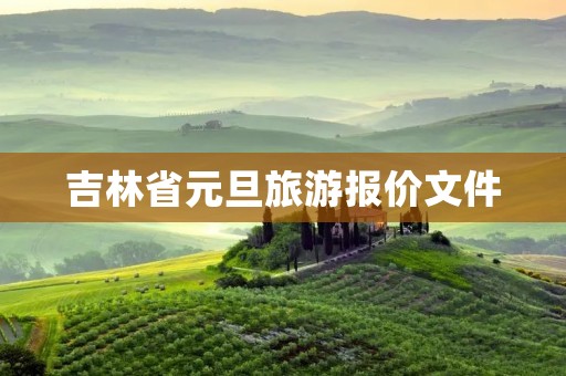 吉林省元旦旅游报价文件