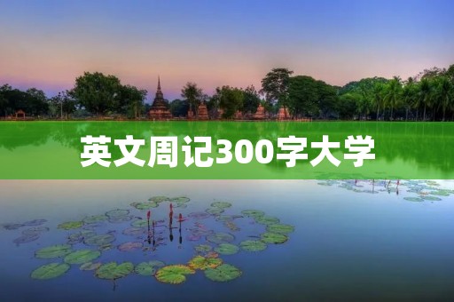 英文周记300字大学