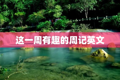 这一周有趣的周记英文