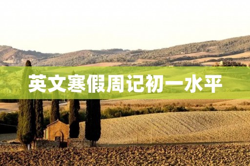 英文寒假周记初一水平