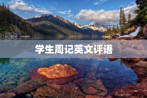 学生周记英文评语