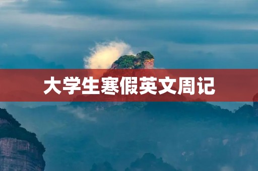 大学生寒假英文周记