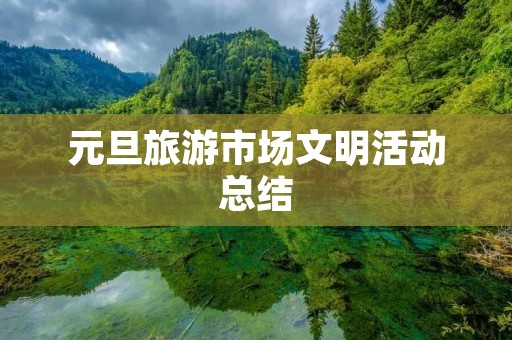 元旦旅游市场文明活动总结