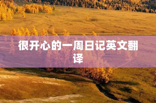 很开心的一周日记英文翻译