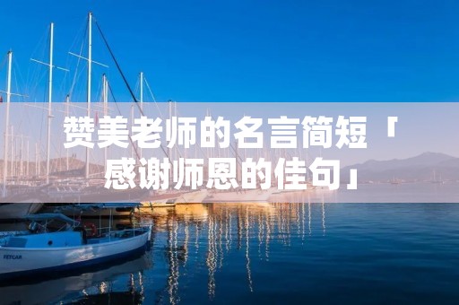 赞美老师的名言简短「感谢师恩的佳句」