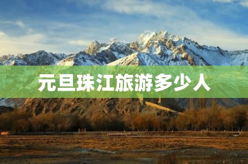 元旦珠江旅游多少人
