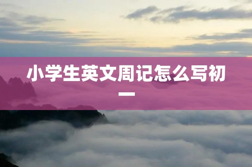 小学生英文周记怎么写初一