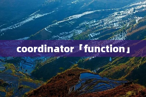 coordinator「function」