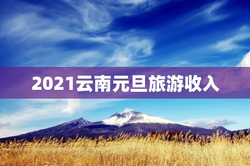 2021云南元旦旅游收入