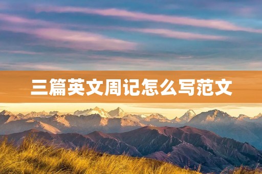 三篇英文周记怎么写范文