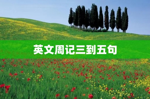 英文周记三到五句