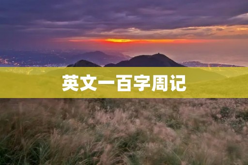 英文一百字周记