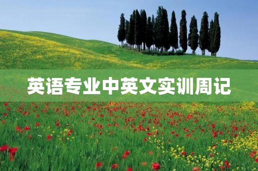 英语专业中英文实训周记